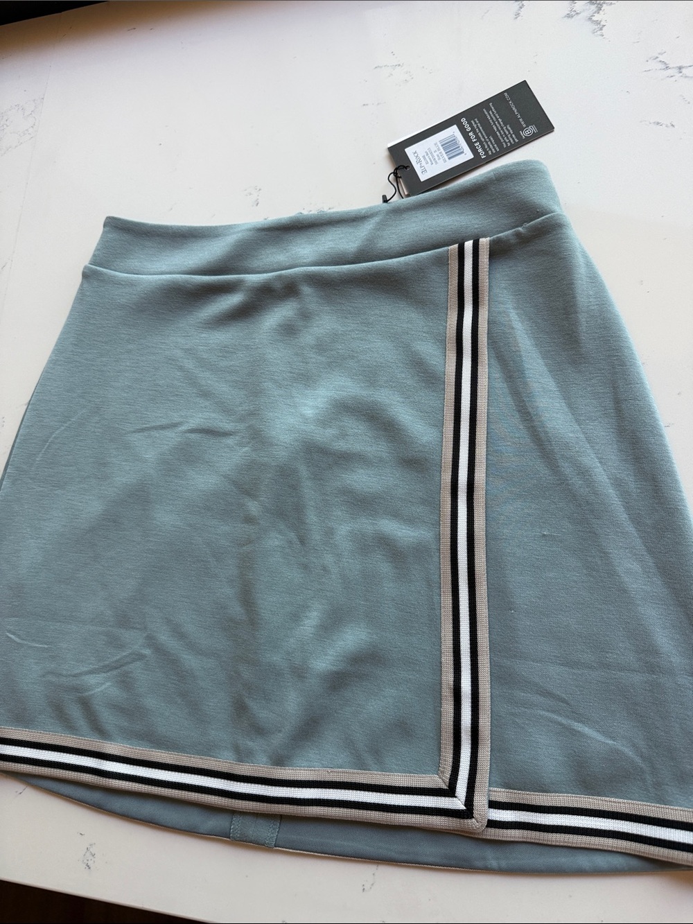 Alp N Rock AMARI HALF ZIP MOCK NECK SILVER BLUE & ELOISE MINI SKIRT size small - Picture 11 of 15